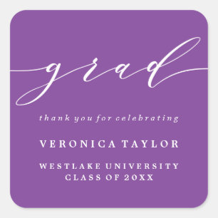 SIMPLE MINIMALIST CALLIGRAPHY GRADUATION STICKER