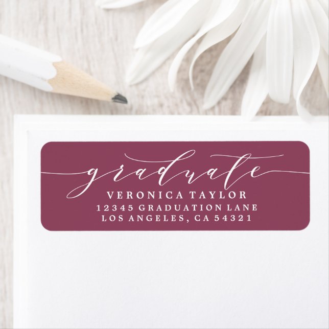 SIMPLE MINIMALIST CALLIGRAPHY RETURN ADDRESS LABEL (Insitu)