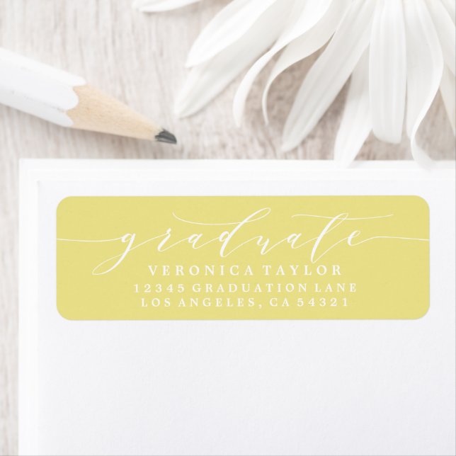 SIMPLE MINIMALIST CALLIGRAPHY RETURN ADDRESS LABEL (Insitu)