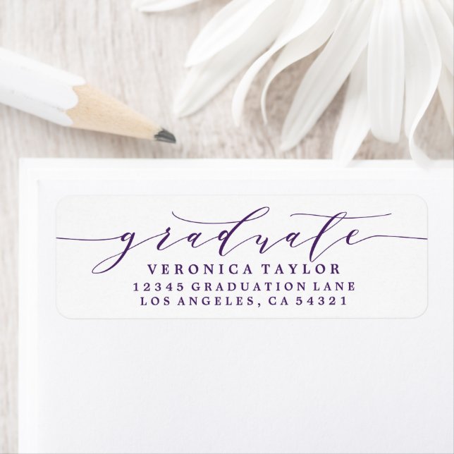 SIMPLE MINIMALIST CALLIGRAPHY RETURN ADDRESS LABEL (Insitu)