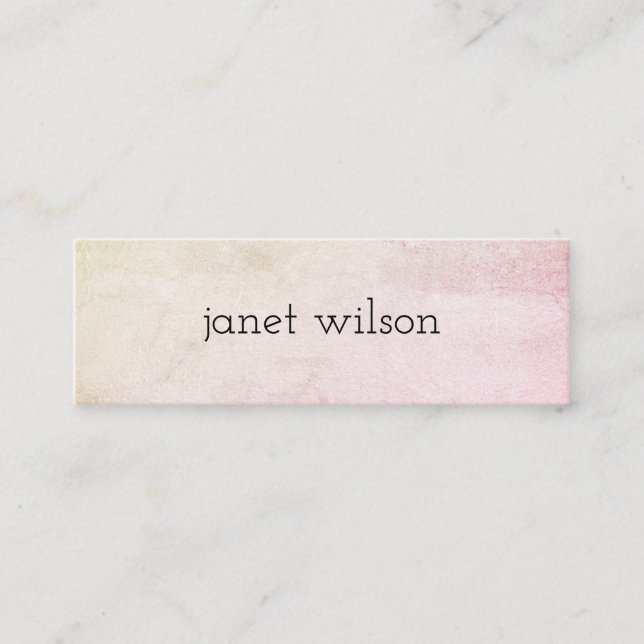 simple minimalist chic texture mini business card (Front)