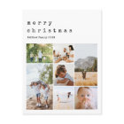 Simple Minimalist Christmas Family Photo Collage