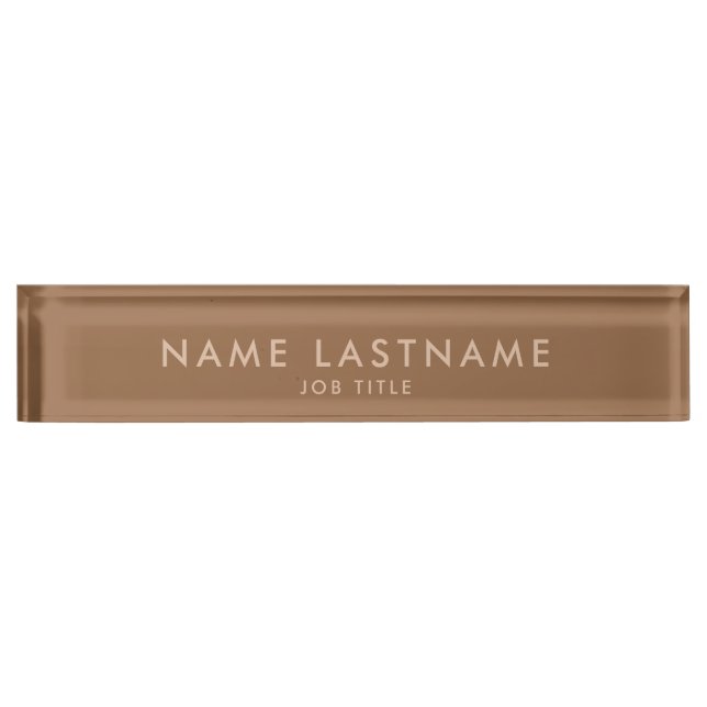 Simple Minimalist Classic Modern Personalised Name Nameplate (Front)