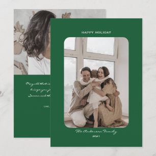 Simple minimalist clean photo holiday card