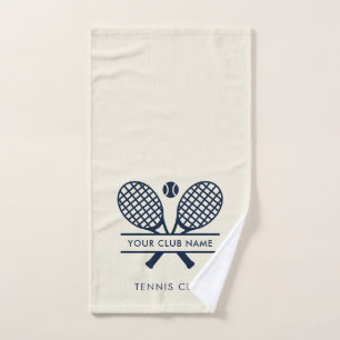 Simple Minimalist Club Name Tennis Team Hand Towel