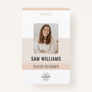 Simple Minimalist Company Employee Staff ID Badge