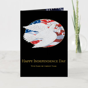 Simple Minimalist Corporate 4th of July USA Flag Foil Greeting Card