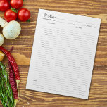 Simple Minimalist Culinary Mushroom Recipe Notepad<br><div class="desc">A simple minimalist notepad with a mushroom for recipe organization.</div>