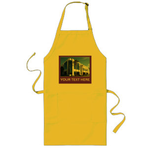 Simple Minimalist Custom Business Logo Name Long Apron