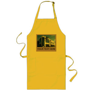 Simple Minimalist Custom Business Logo   Name Long Apron