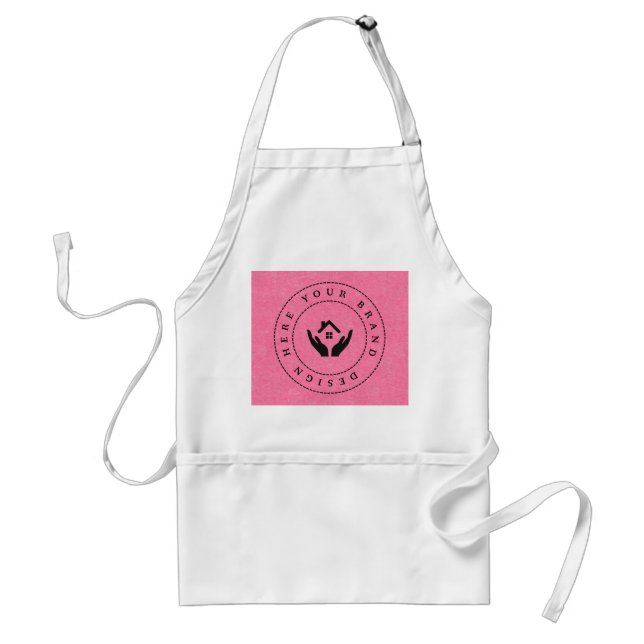 Simple Minimalist Custom Business Logo | Name Standard Apron (Front)