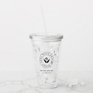 Simple Minimalist Custom Logo & Tex Acrylic Tumbler