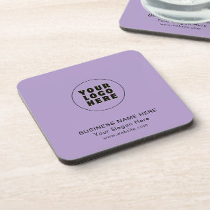Simple Minimalist Custom Logo & Text   Coaster