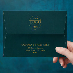 Simple Minimalist Custom Logo & Text   Envelope