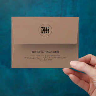 Simple Minimalist Custom Logo & Text   Envelope