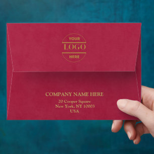 Simple Minimalist Custom Logo & Text   Envelope
