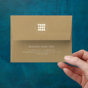 Simple Minimalist Custom Logo & Text   Envelope
