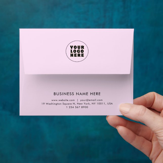 Simple Minimalist Custom Logo & Text   Envelope (Hand)