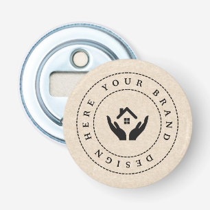 Simple Minimalist Custom Logo & Text Promotional Bottle Opener