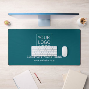 Simple Minimalist Custom Logo & Text Promotional Desk Mat