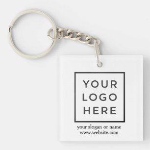 Simple Minimalist Custom Promotional Business Logo Keychain