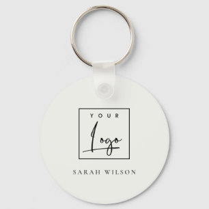 Simple Minimalist Custom Promotional Business Logo Keychain