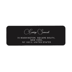 Simple Minimalist Custom Return Address Labels