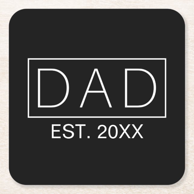 Simple Minimalist Dad Typography | Coaster (Front)