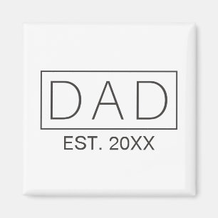 Simple Minimalist Dad Typography   Magnet
