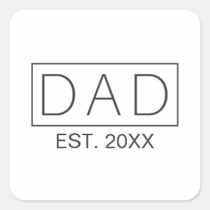 Simple Minimalist Dad Typography   Sticker