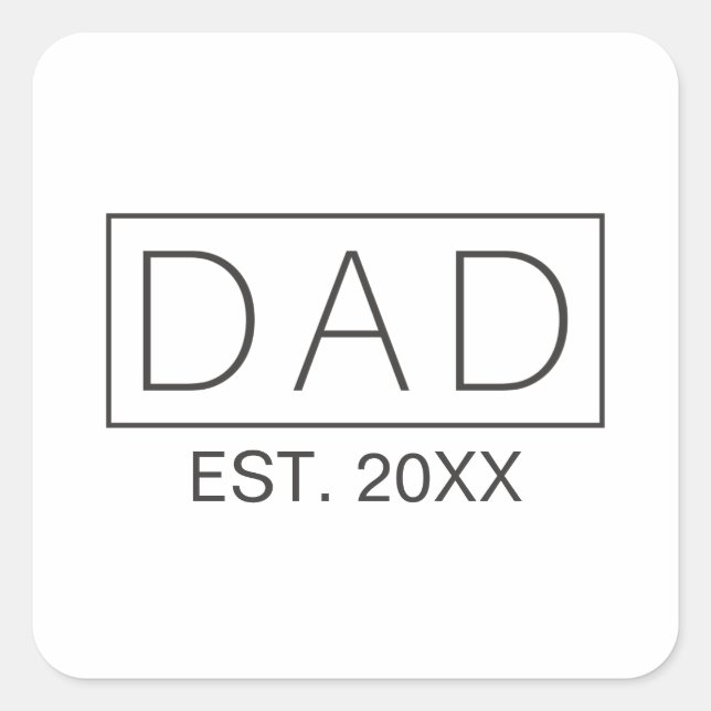 Simple Minimalist Dad Typography | Sticker (Front)