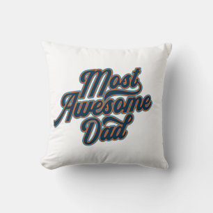 Simple Minimalist Dad Typography   Throw Pillow