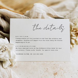 Simple Minimalist Details Card