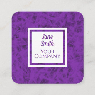 Simple minimalist elegant purple textured square business card