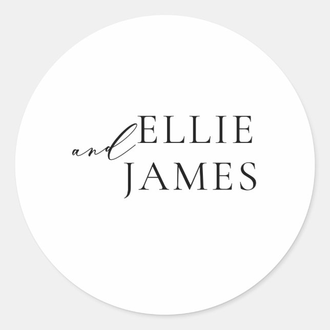 Simple minimalist elegant wedding envelope seal  (Front)