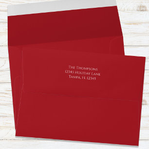 Simple Minimalist Festive Bright Red Basic  Envelope