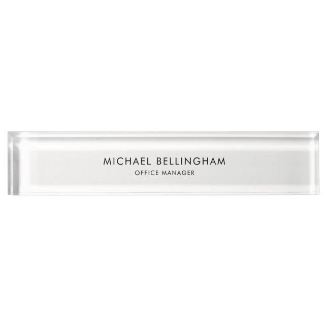 Simple Minimalist Formal Acrylic Nameplate (Front)