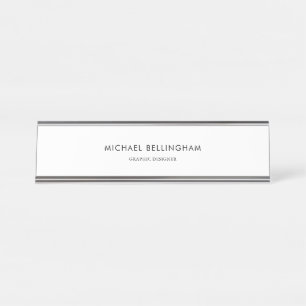 Simple Minimalist Formal  Desk Name Plate