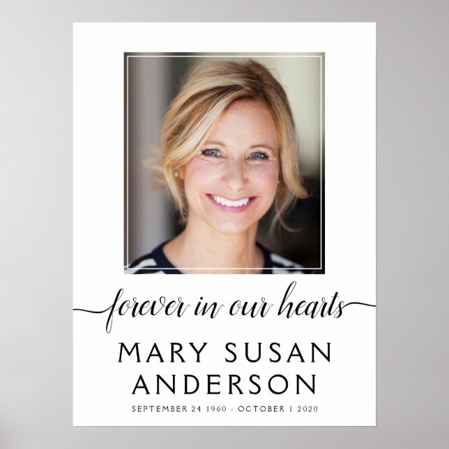 Simple Minimalist Funeral Welcome Sign (Front)