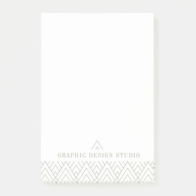 Simple minimalist geometric patterned architect post-it notes (Front)