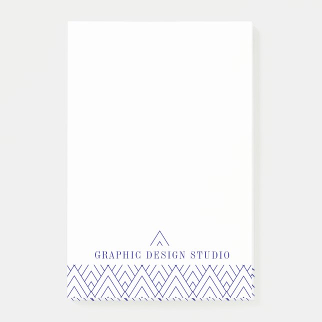 Simple minimalist geometric patterned designer post-it notes (Front)