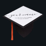 Simple Minimalist Graduate Calligraphy Graduation Cap Topper<br><div class="desc">custom Typography Graduation Cap Topper</div>