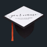 Simple Minimalist Graduate Calligraphy Graduation Cap Topper<br><div class="desc">custom Typography Graduation Cap Topper</div>