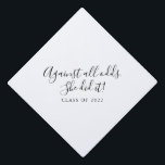 Simple Minimalist Graduate  Graduation Cap Topper<br><div class="desc">This simple minimalist graduate graduation cap topper is perfect for a rustic graduation celebration. The simple and elegant design features classic and fancy script typography in black and white.</div>
