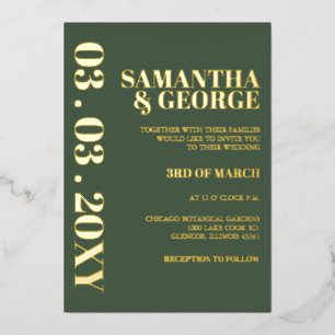Simple Minimalist Green Modern Wedding