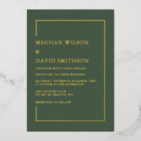 Simple Minimalist Green Modern Wedding 