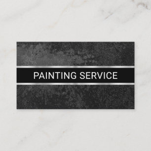 Simple Minimalist Grey Grunge Wall Business Card