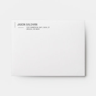 Simple Minimalist Grey Typography Modern Envelope