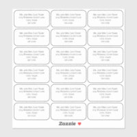 Simple Minimalist Guest Mailing List Name Address 