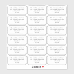 Simple Minimalist Guest Mailing List Name Address 